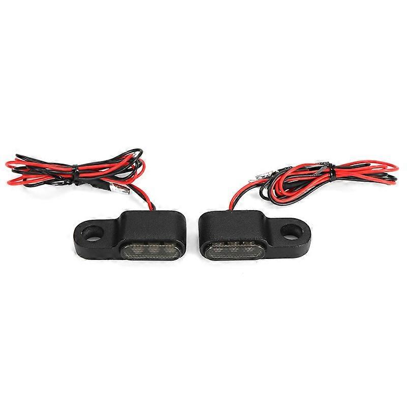 Pair 12V Motorcycle Indicators LED Turn Signal Light Handlebar Amber signal lamp Blinker Aluminum Alloy Black/Chrome