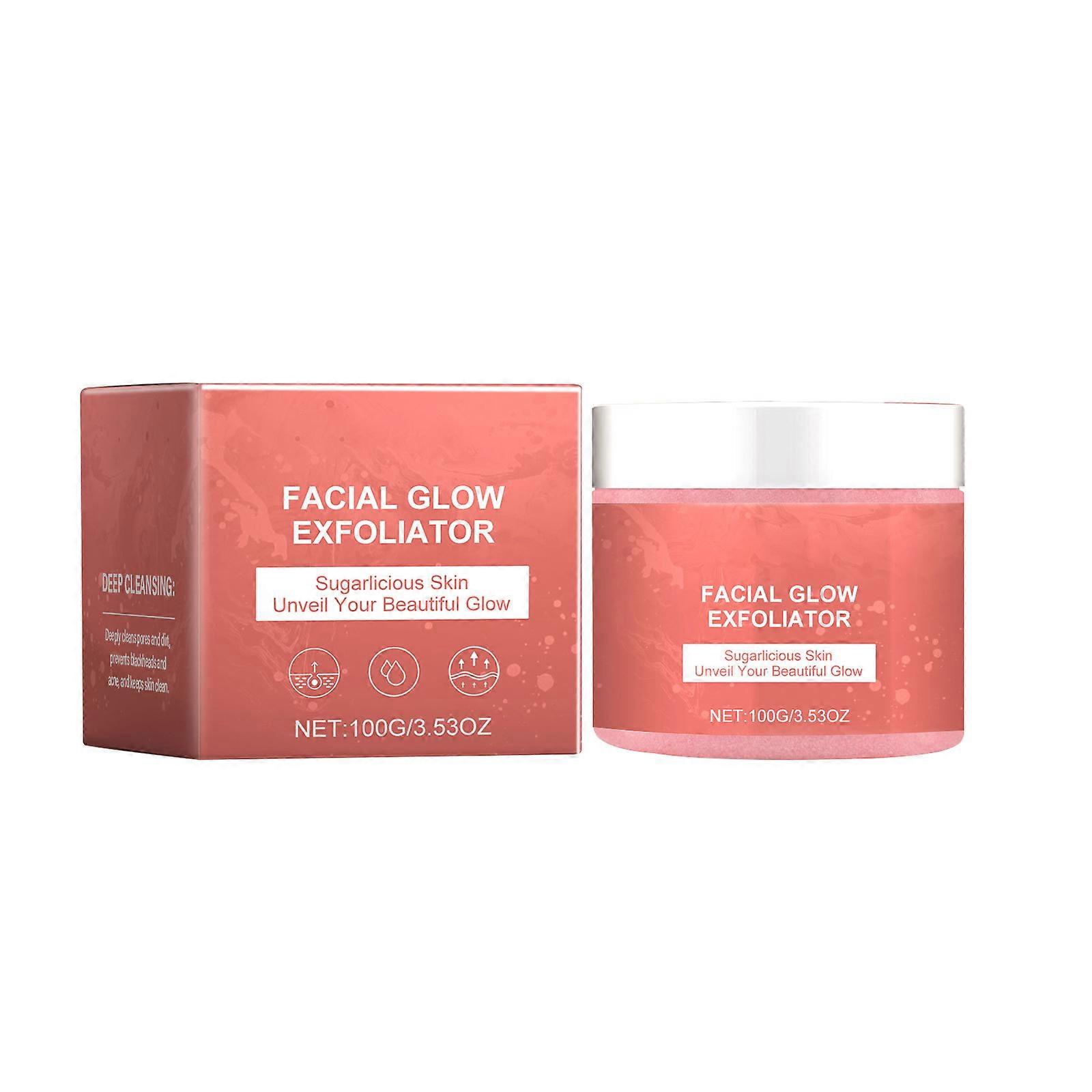 Facial Glow Exfoliator, Face Glow Exfoliator, Exfoliating Scrub for Face, Sugar Facial Scrub For Smoother Glowing Skin