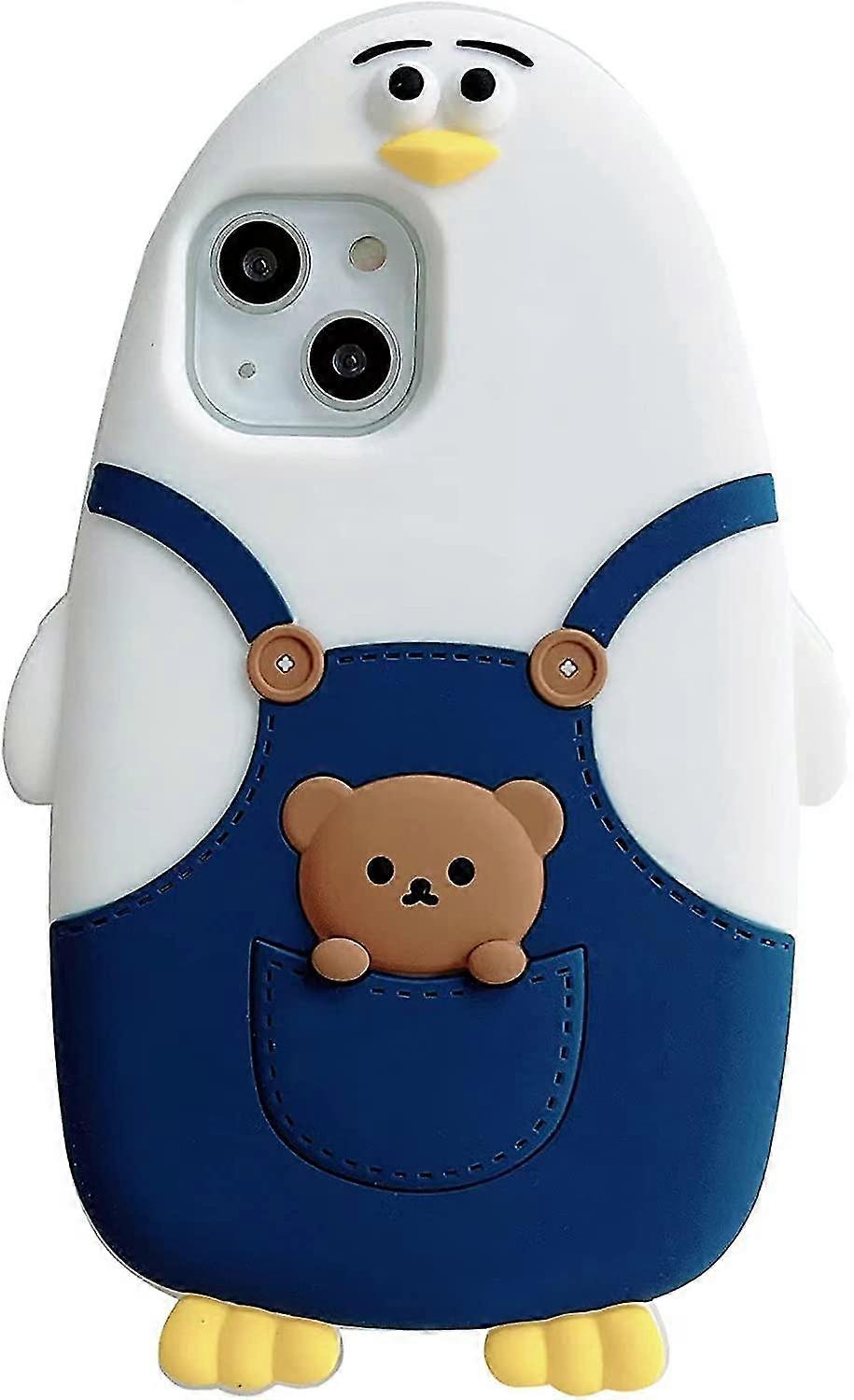 Kawaii Phone Cases Apply To Iphone 11 Pro Max,cute Cartoon Bald Eagle Bear Phone Case Unique Fun Cover Case 3d Iphone 11 Pro Max Case Soft Silicone Sh