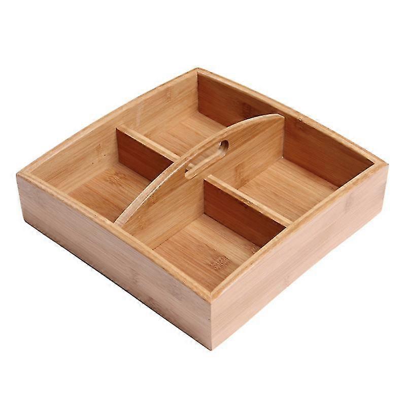 Bamboo Storage Tray For Candy Storage-c