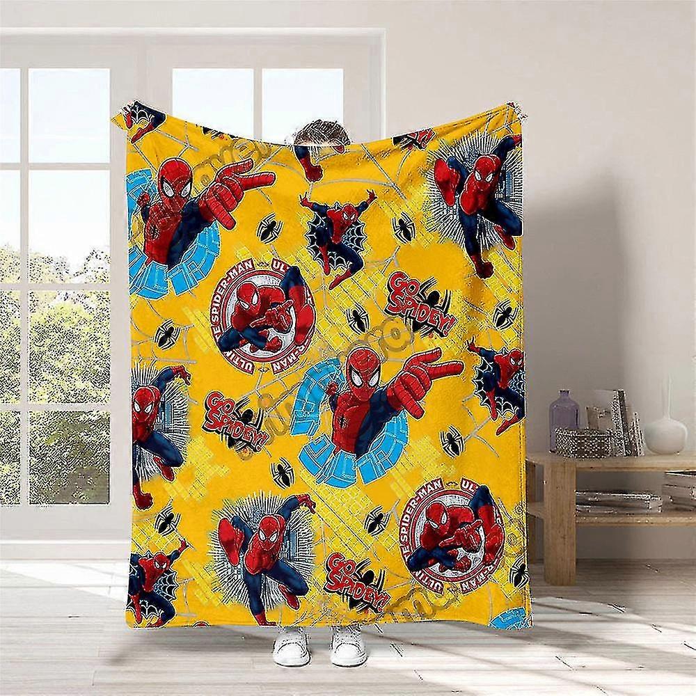 125x150/150x200cm 스파이더맨 담요 소파 소파 침대 의자 캠핑 여행 홈 장식 생일 선물 부드러운 따뜻한 봉제 담요