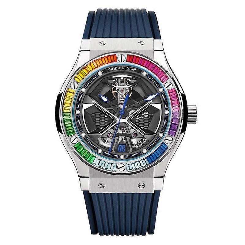 PINDU Design férfi órák Top márka Luxus Divat Üzleti Automatikus óra Férfi vízálló mechanikus óra Montre Homme