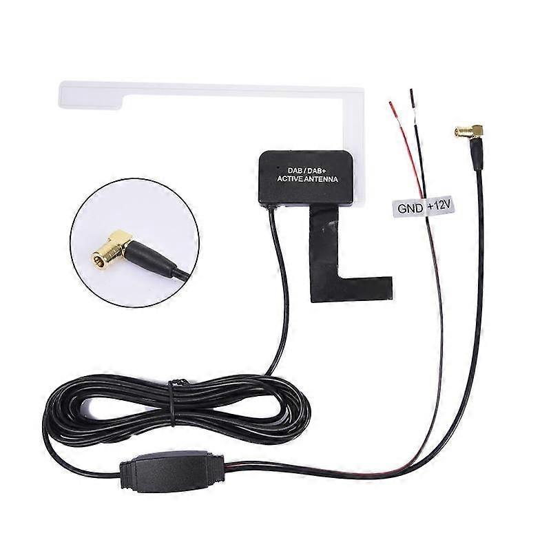 12V Glass Mount Car DAB Digital Radio Patch Aerial Antenna Adhesive Transparent Built-in Antenna European Car Accessories