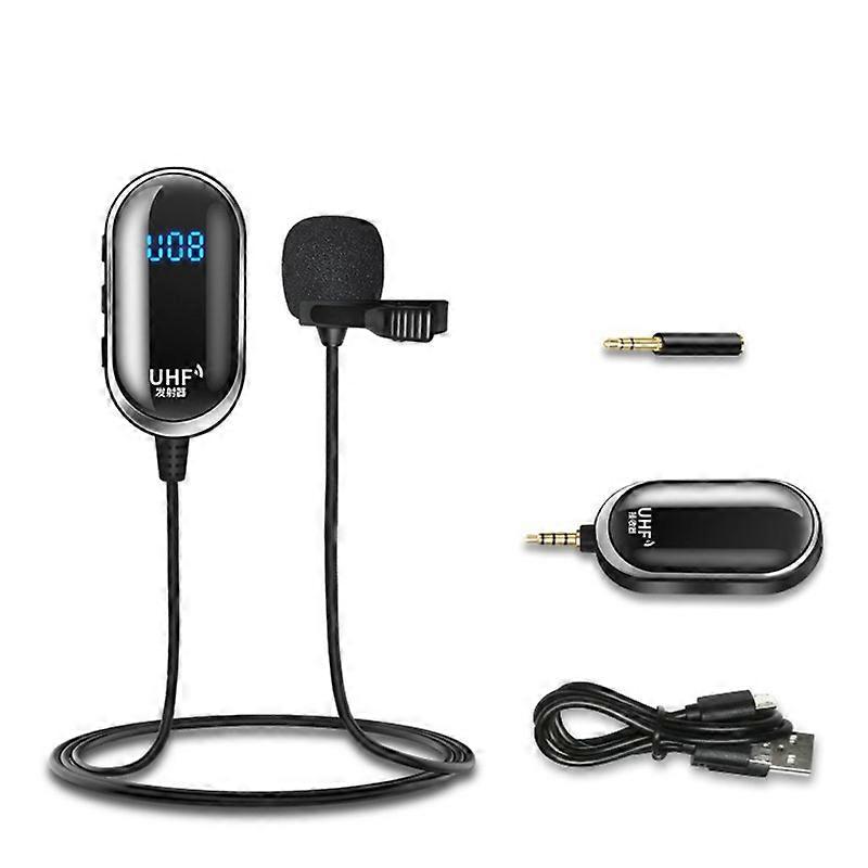 Wireless Lavalier Microphone System Vlog Video Live Streaming with Smartphone