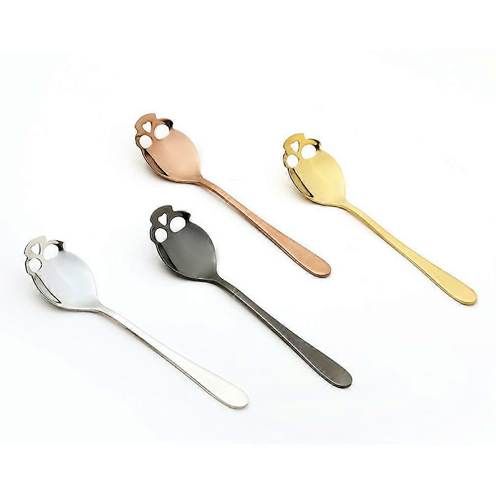 4pcs Cutlery Set Tableware Tableware Skull Spoons Stainless Steel