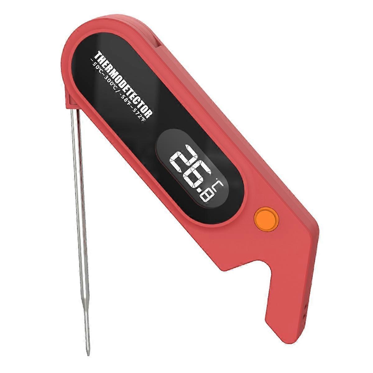 Stainless Steel BBQ Food Meat Digital Thermometer Instant Reading Kitchen Cooking Digital Meat Thermometer Red