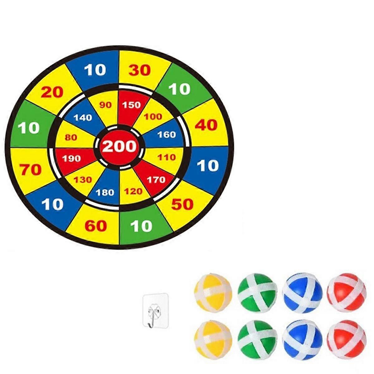 26in Large Kid Safety Board Game with 8 Sticky Balls Set, Family Party Sports Outdoor Toy for 3 4 5 6 7 8 9 10 11 A