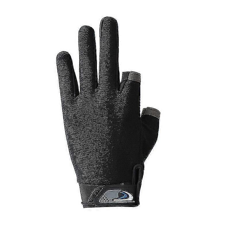 1pair Gants de cyclisme Respirant Protection solaire Fitness Pêche Antidérapant Gants Deux doigts Coupés Demi-doigt Sports Gants de vélo
