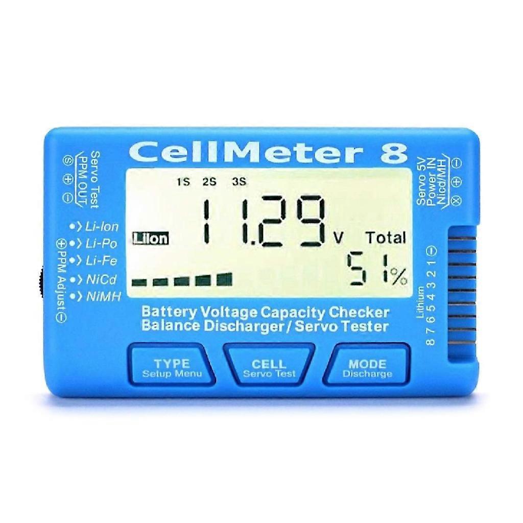 Compact RC Cellmeter 8 Digital Battery Capacity Checker Controller Tester Volt