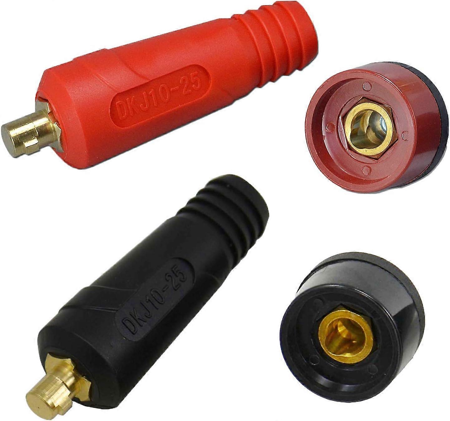 4pcs Solder Cable Panel Connector Socket Kit, 200Amp Quick Connect Socket (DKJ10-25 & DKZ10-25)