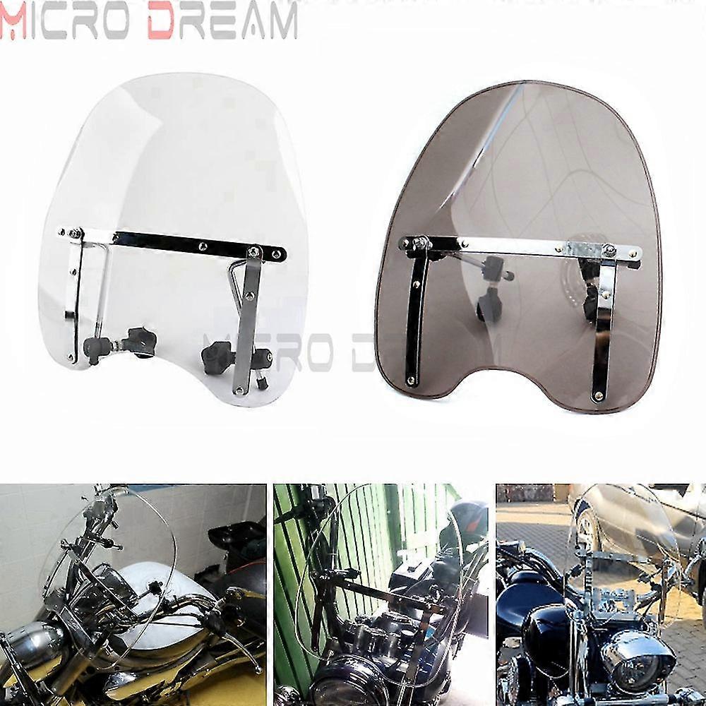 Universal Custom Motorcycle 7/8" 1" Handlebar Deflector Cross Bones 18" Cruisers Windscreen Windshield Screen For Honda Harley