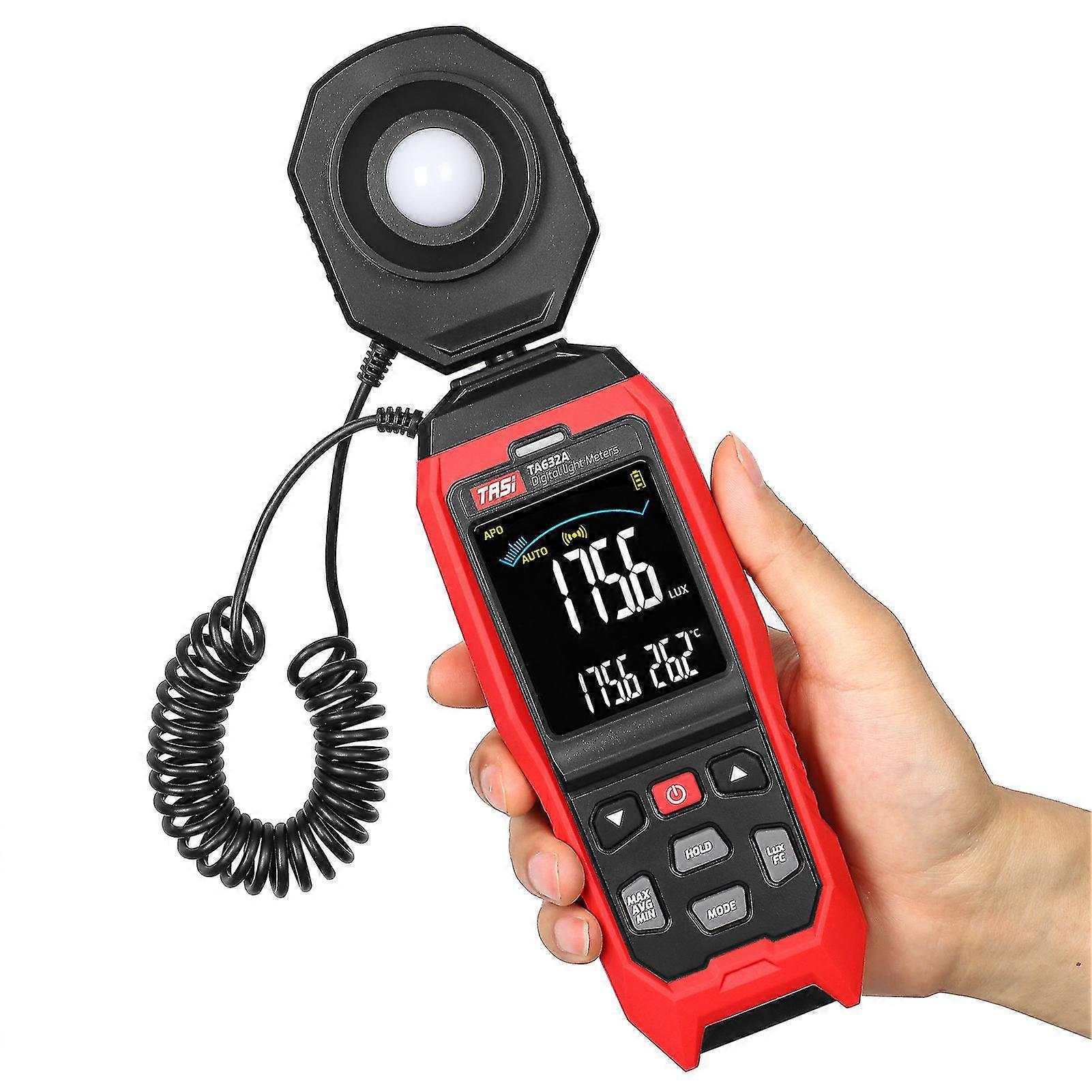 Tasi Ta632a Lcd Digital Light Meter Mini Digital Lux Meter Handheld Illuminometer Luminometer Photometer Luxmeter Light Meter 0-200000 Lux