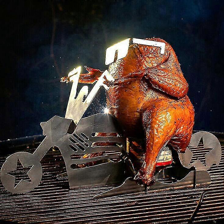 Motorcycle Beer Can Chicken Holder For Grill, Portable Beer