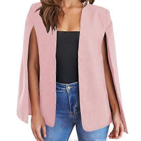Womens Cape Blazer Split Sleeve Open Front Casual Jacket Coat