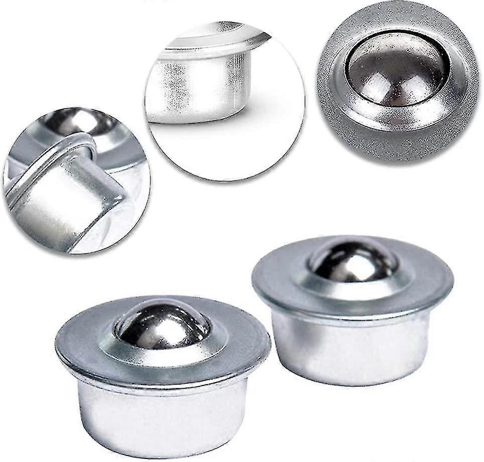 10 stk. møbelkulehjul, svingbare kulehjul (sølv)