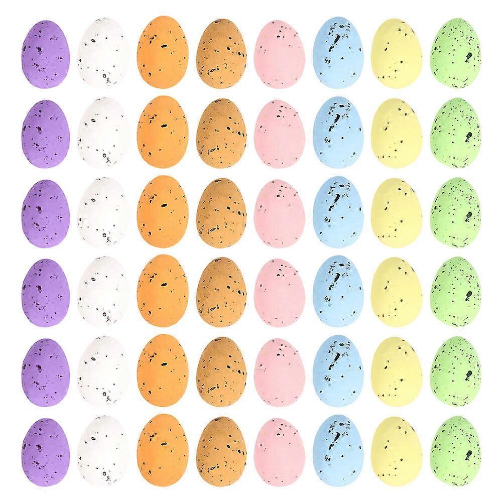 100Pcs Small Foam Eggs Decorations Easter Party Decorative Egg Models Colored Foam Eggs Decors