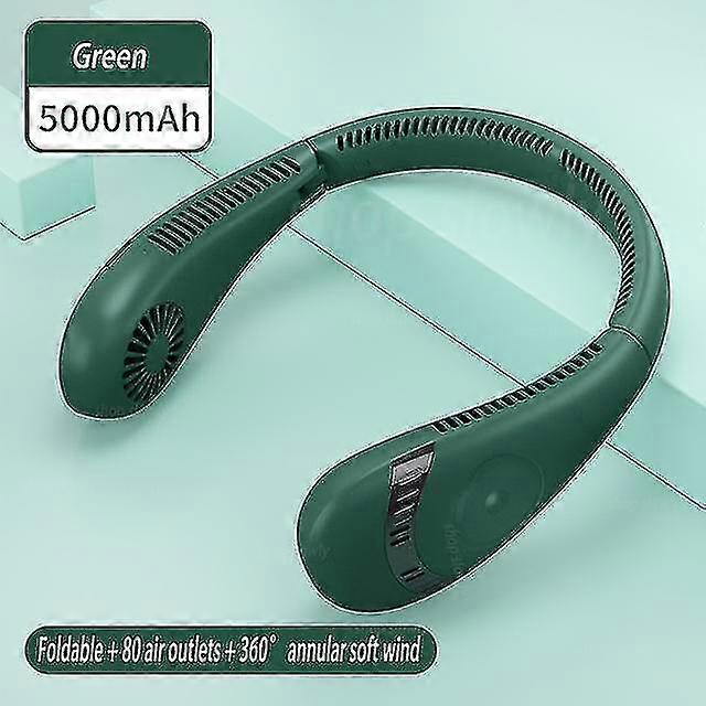 Leafless Hanging Neck Fan 360 Degree Ventilador Fan Portable Folding Sports Hanging Neck Fan