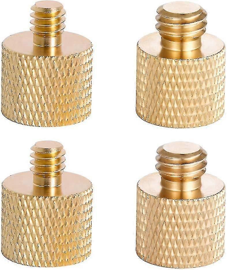 Tripod Thread Reducer Screw, Mic Stand Adapter Microphone Screw Adapter For Camera Monitor To Micrephone Stand(4pcs, Gold)