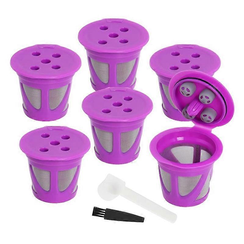 6 Pcs Reusable Coffee Capsule K Cups for Keurig 2.0 Multiple Cycles of K Cup,Refillable Coffee Filters Capsule Shell