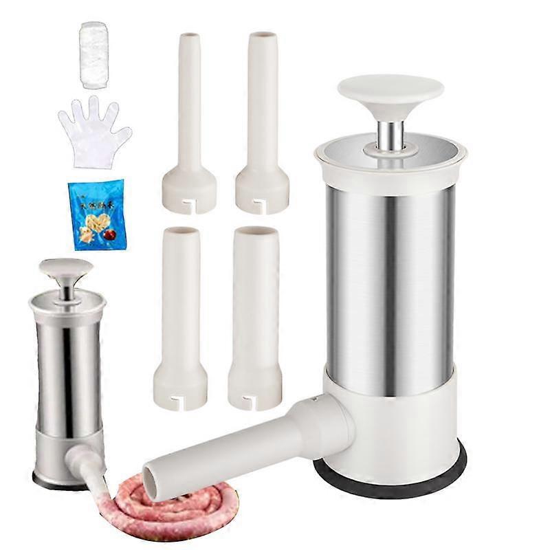 Manual Sausage Stuffer Food Grade Sausage Making Machine With 4 Stuffing Tubes Making Kit Sausage Maker Tool Kitchen Supplies Best Choice