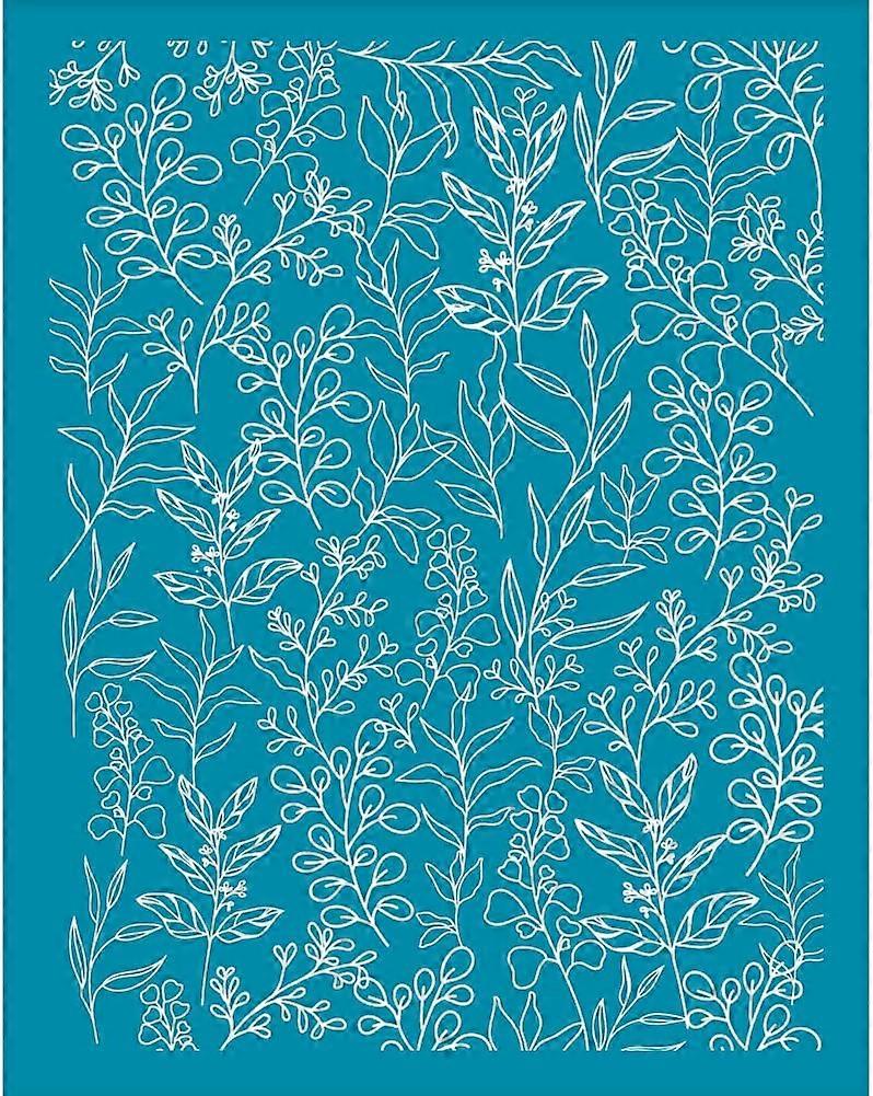 4x5 Inch Clay Stencils Leaf Pattern Silk Screen for Polymer Clay Leaf Vein Silk Screen Stencils Mesh Transfer Stencils Plant Theme Mesh Stencil for Po