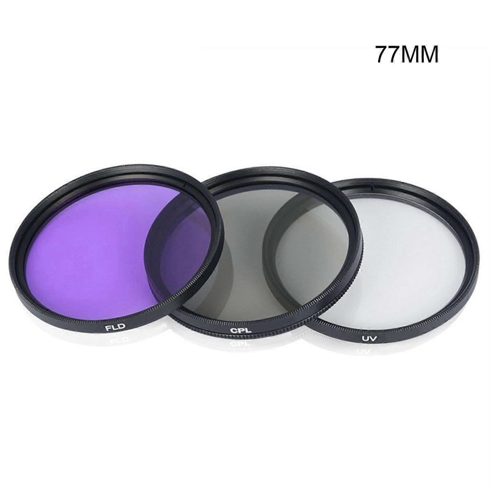 3Pcs/set UV+CPL+FLD Filter 49/52/55/58/62/67/72/77mm Scratch-resistant Filters