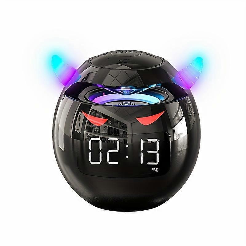 Little Devil Bluetooth Speaker Clock Alarm Clock Audio Mini Subwoofer Plugin Card Speaker