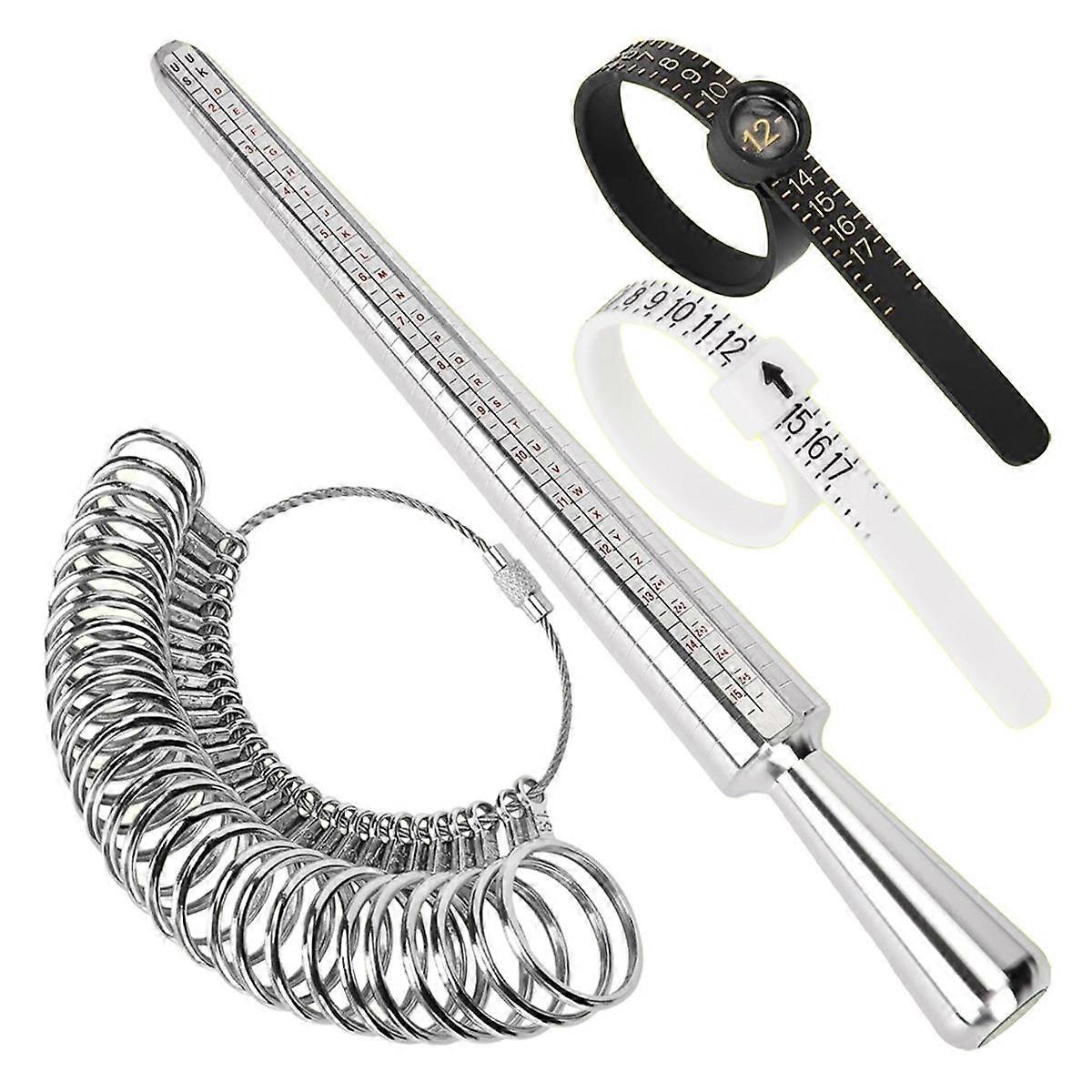 Metal RingSizing Tool Set with FingerSizing Mandrel RingSizing Jewelry Tools  4 Pieces