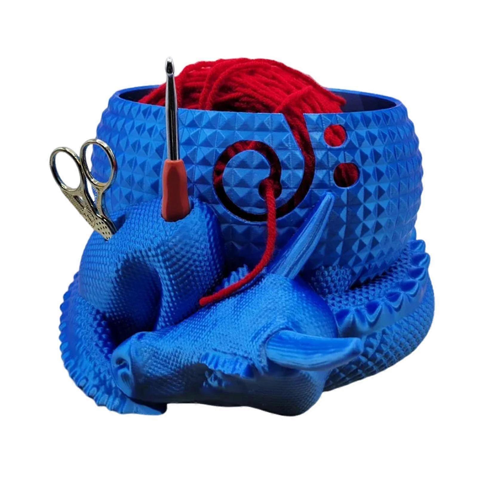 Dragon Yarn Bowl Tangle-Free Yarn Management Mystical Large Yarn Holder for Thick Yarns Knitting Crochet Organized Storage