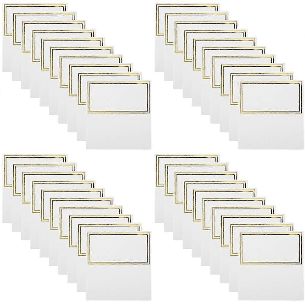 100pcs Diy Blank Table Seat Card Party Use Blank Place Card Dining Table Paper Name Card