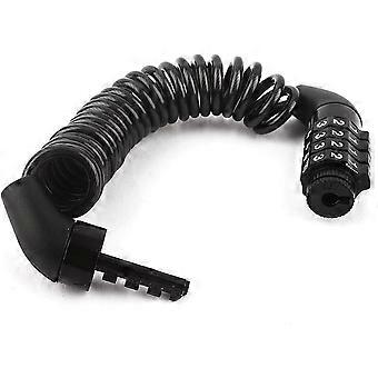 Bike Lock Cable Anti-Theft with 4 Digits Smart Code and Bike Holder, Long 150cm for Bike/Scooter/Bike Gate/Helmet, Black