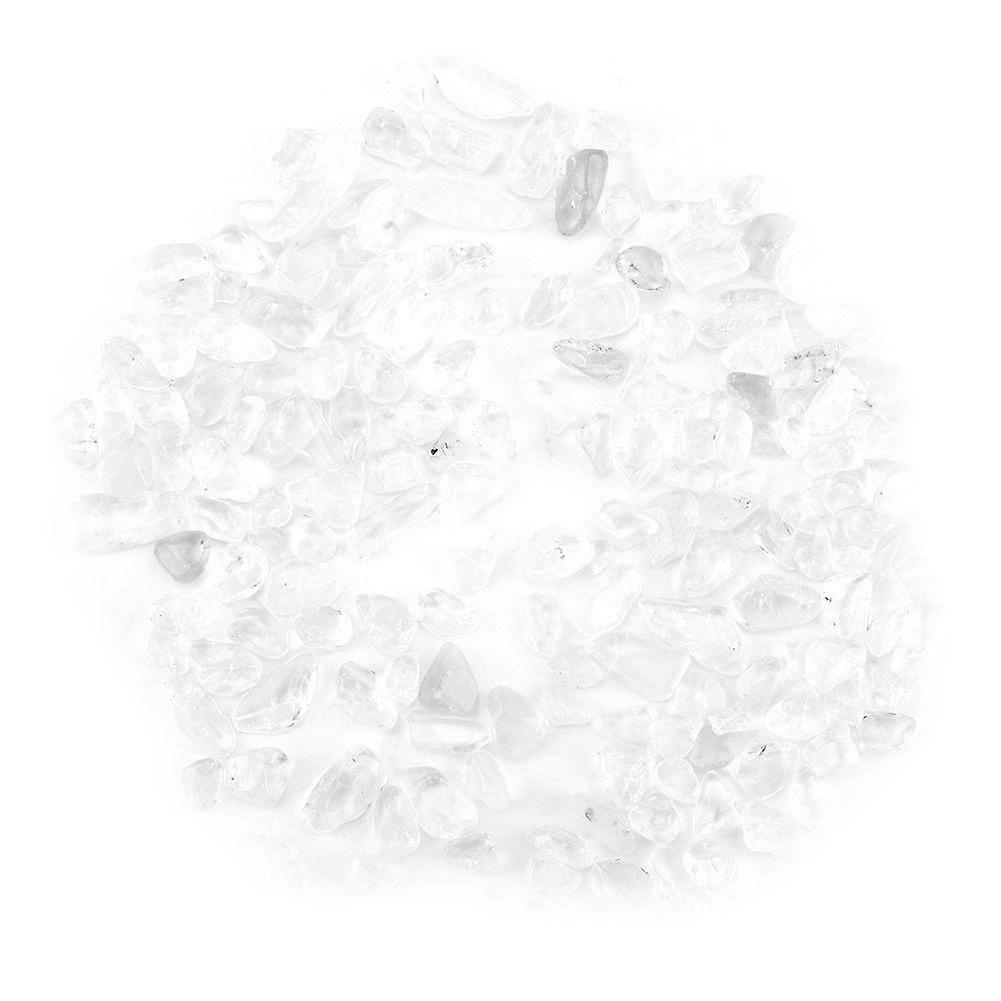 Tumbled Stone Chips Crushed Natural Crystal Quartz Pieces(White)