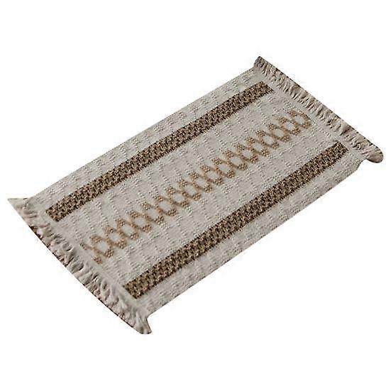 Table Mat Tassels Design Fine Stitching Rectangular Vintage Woven Boho Placemat for Restaurant