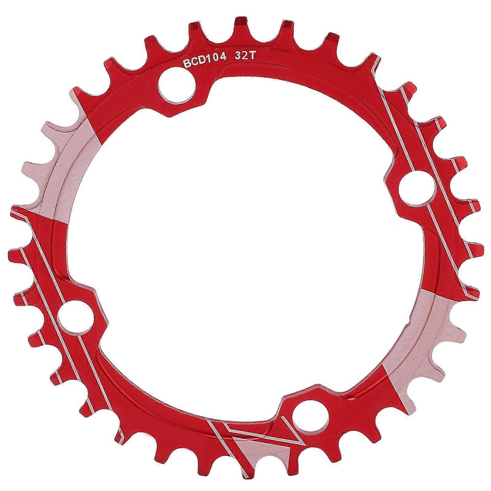 Lebycle 104BCD Round Narrow Wide Chainring MTB Bicycle 32T Crankset Tooth Plate PartsRed