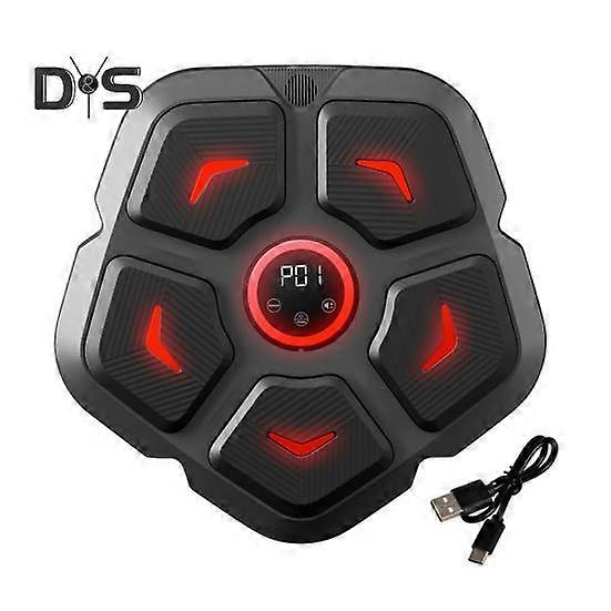 Music Boxing Machine Wall Mounted Smart Bluetooth-compatible Punching Target Pad Focus Agility Training Electronic LED Boxing Workout Equipment