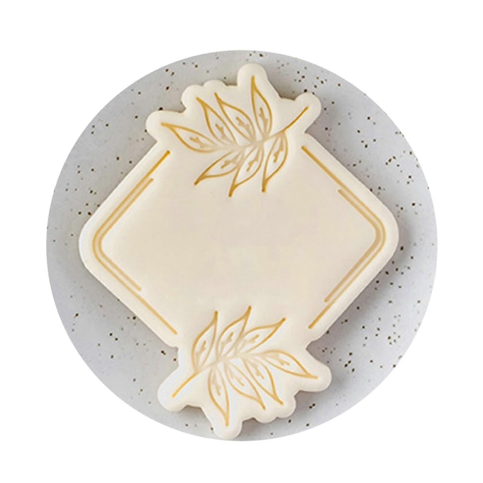 Beautiful Patterned Frame Cookie Molds Durable Kitchen Baking Tool for Creating Designs Korean Patterned Cookie