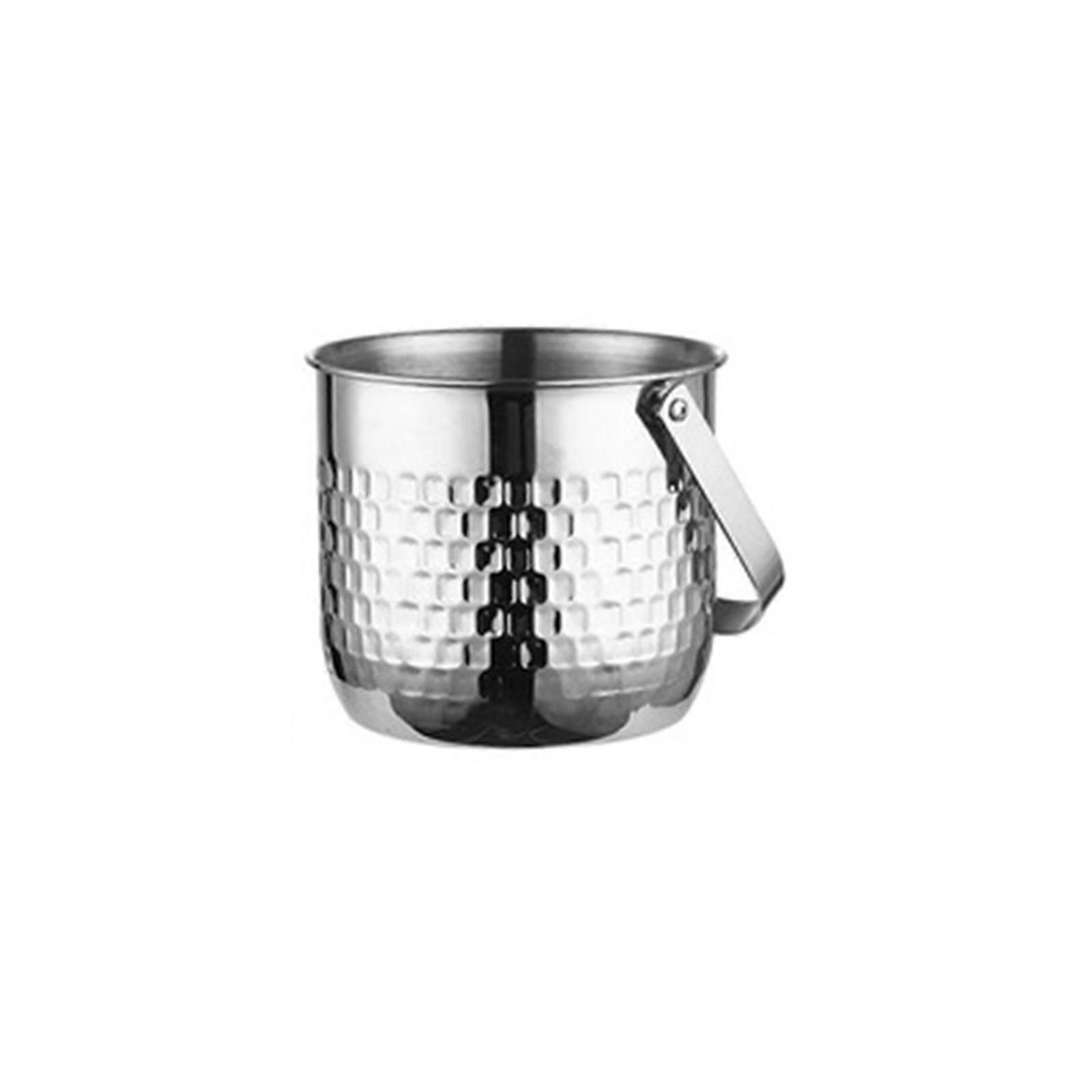 Stainless Steel Ice Bucket Champagnes Wine Beer Wine Bar Party Buckets with Handle Barwares Thicken Ice Cube Container  Silver