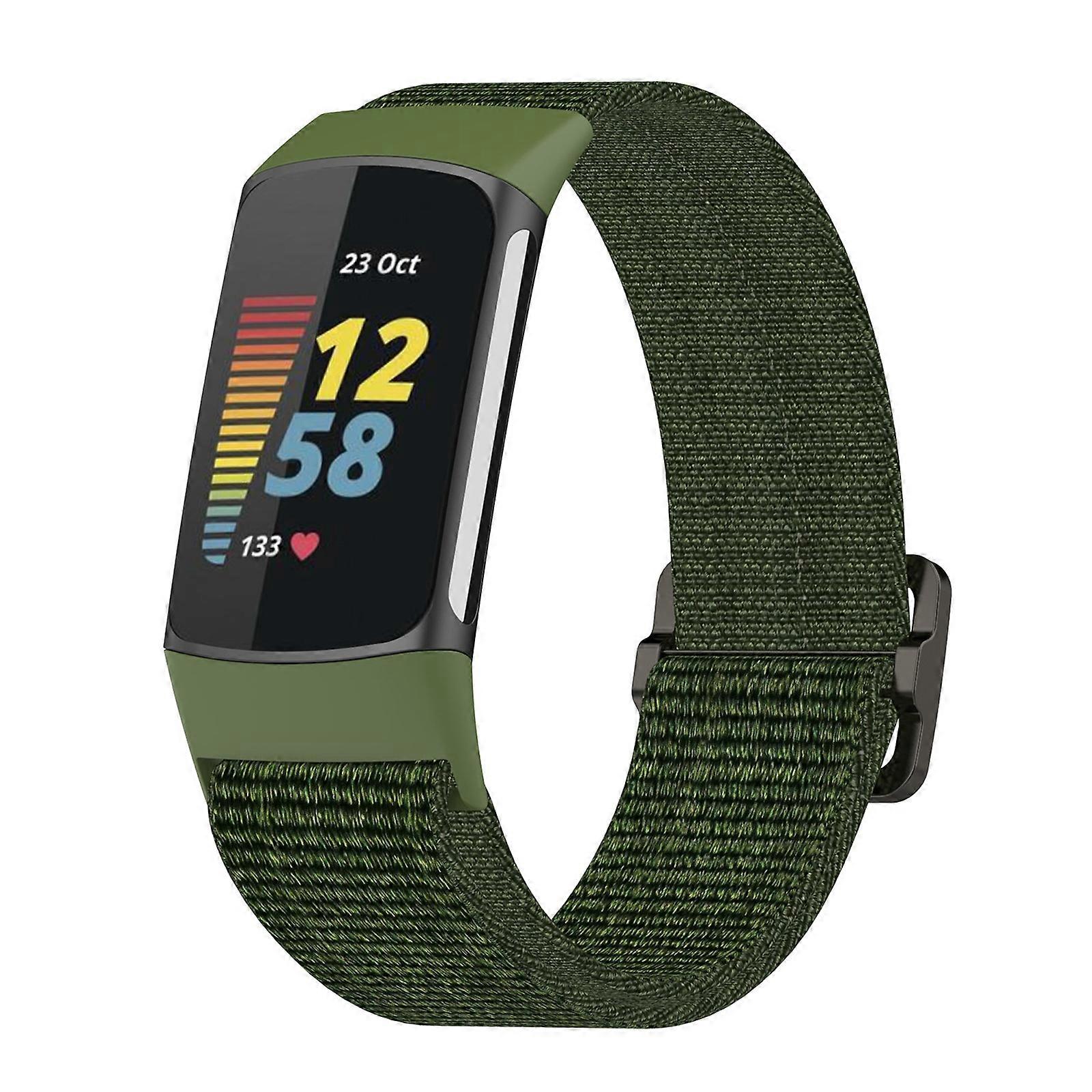 Elastic Nylon Braid Watch Band For Fitbit Charge 6