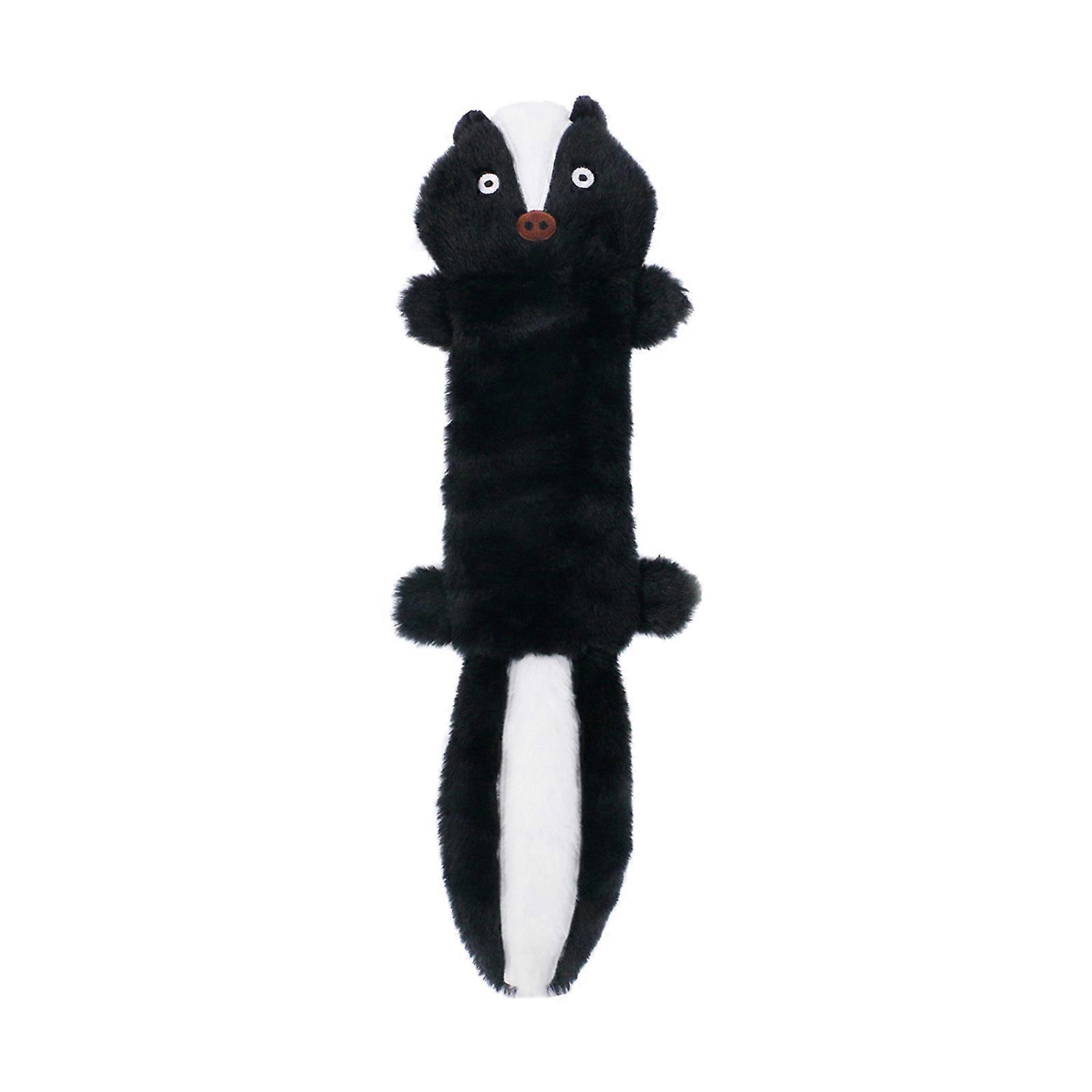 Dog Tug-of-war Toy Squeak Racoon Squirrel Shape for Medium & Small Dogs Cute Plush Chew Toy Long Tail