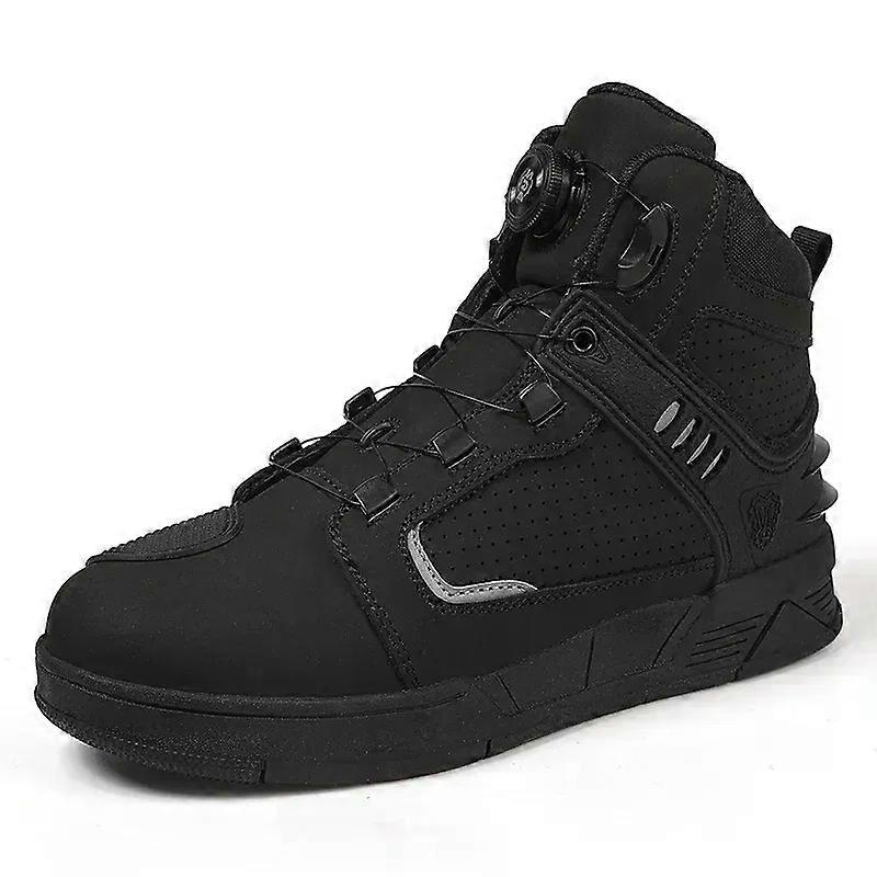 Stivali da moto neri Scarpe da moto da uomo Scarpe da moto da uomo