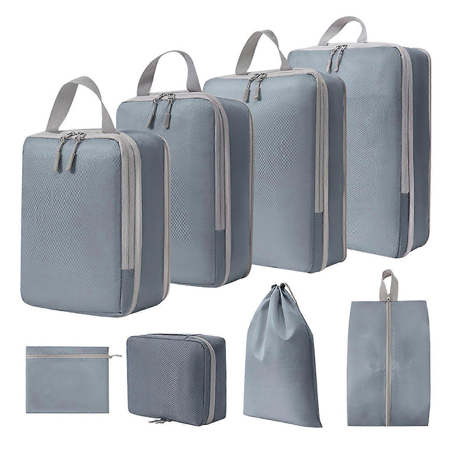 Compression Packing Cubes Storage Bags Zipper Closure Dustproof Large Capacity Portable Expandable