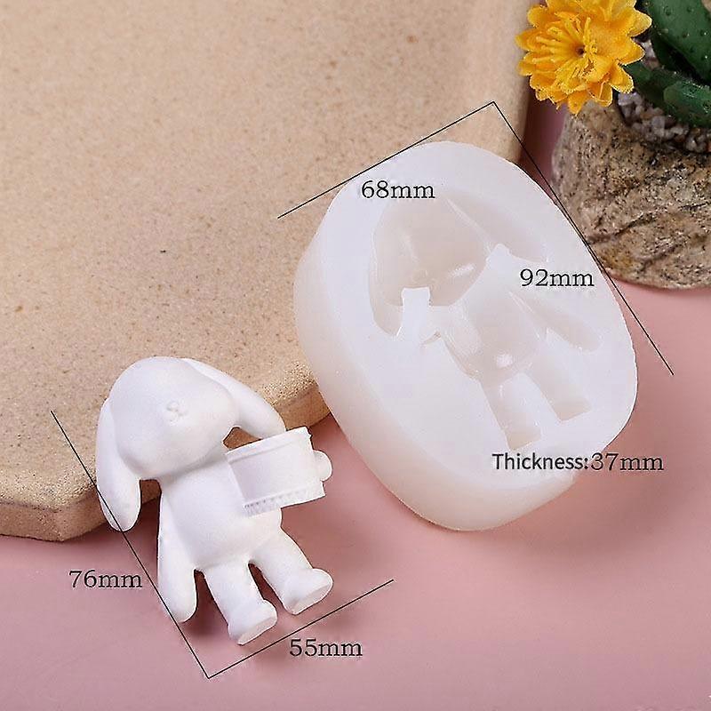 1 PC Car Aromatherapy Gypsum Diy Diffuser Stone Air Outlet Holding Bucket Rabbit Plaster Silicone Mold Soap Mold Resin Mold LM