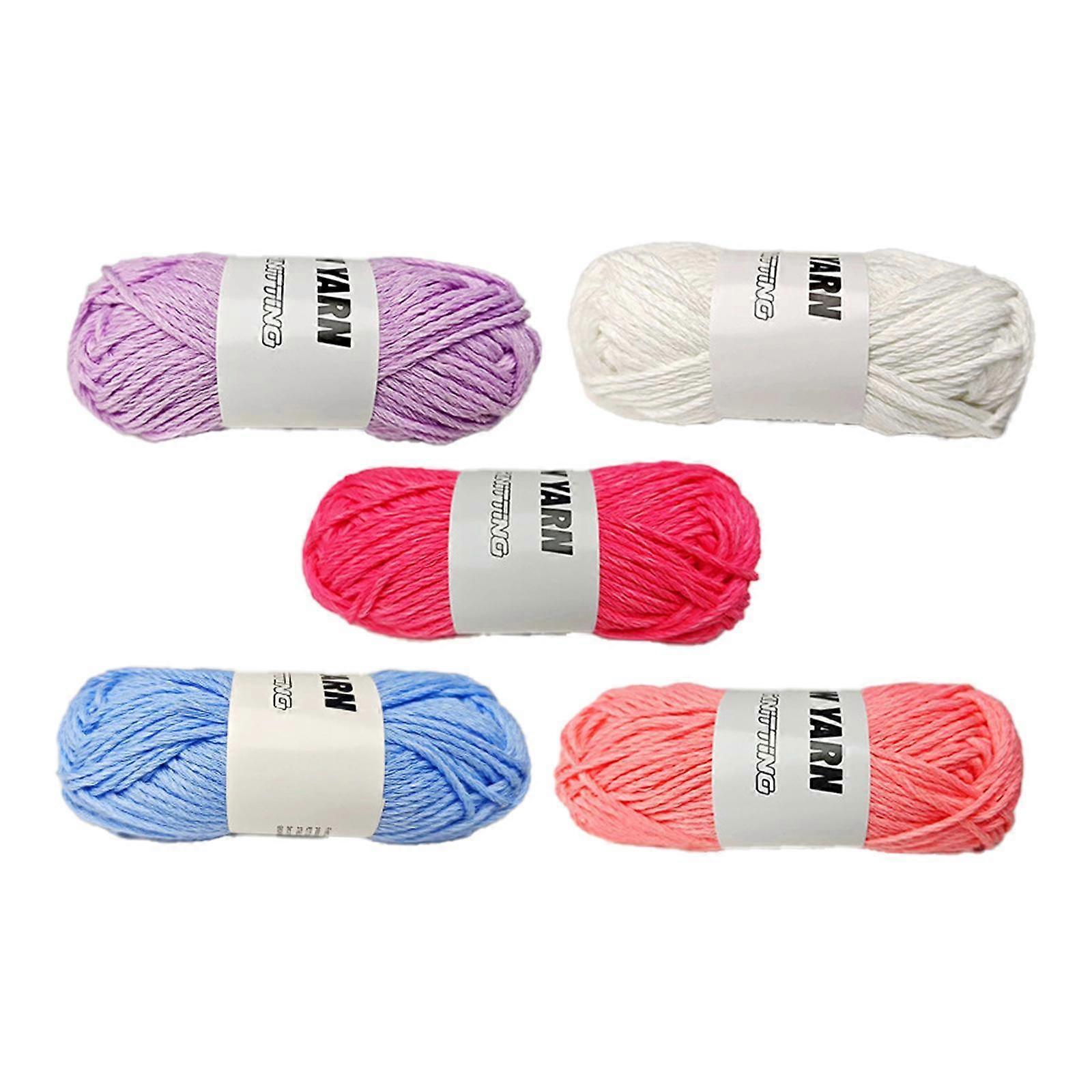 5x Glow in The Dark Yarn Fil tissé Fils lumineux pour tricoter jouets Pull