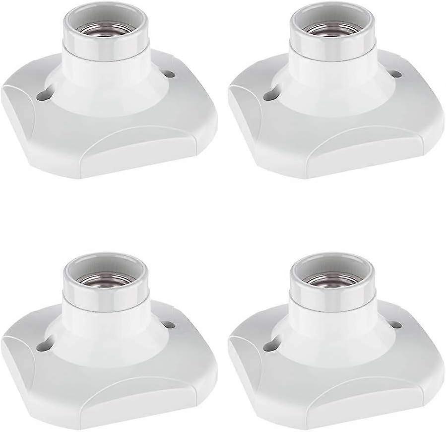 E27 Ceramic Light Bulb Socket, 4 pcs E27 Lamp Socket Holder Base for Lamp Holder E27 Wall Socket for