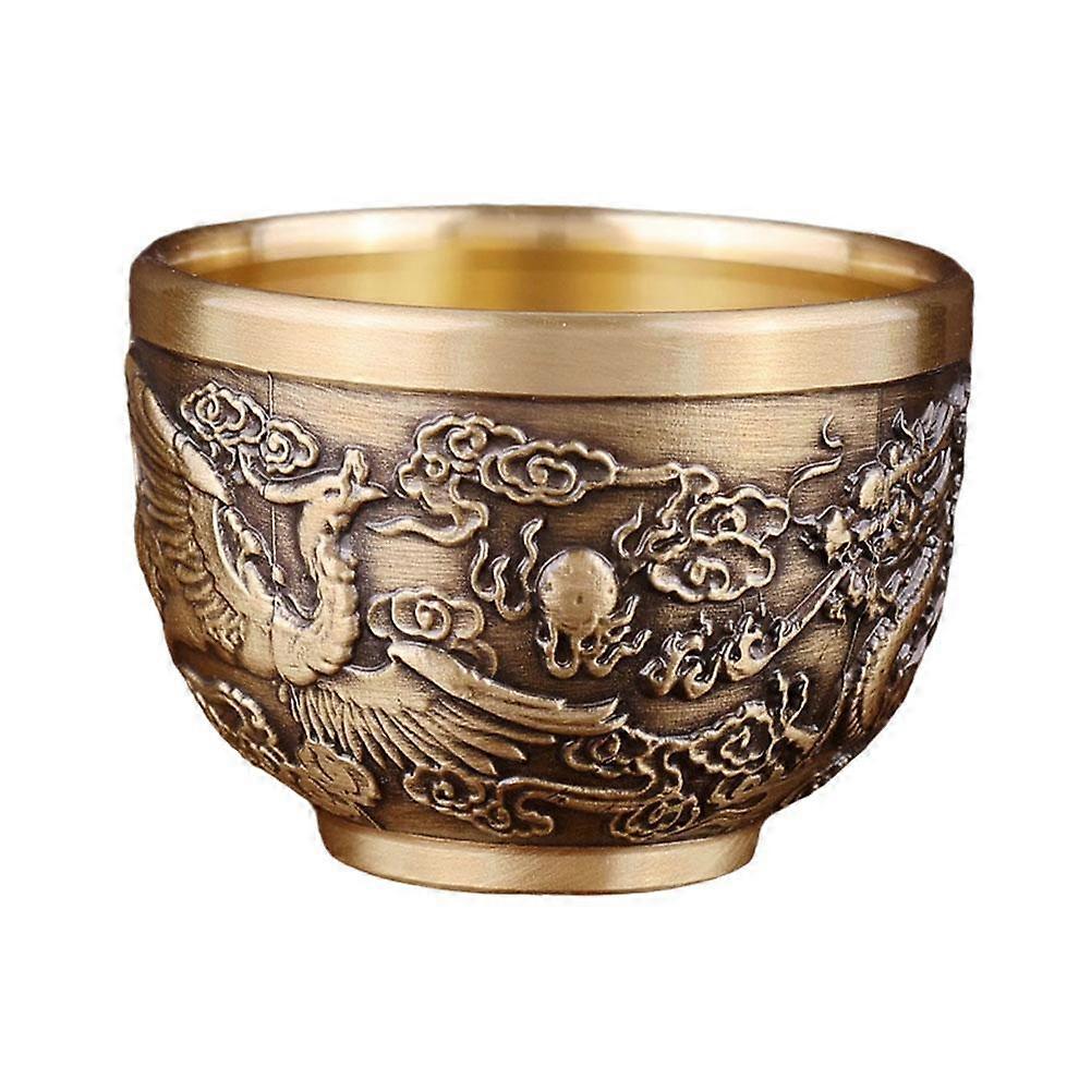 真鍮ゴールデンドラゴンフェニックスワインカップクリエイティブワインカップティーウォーターカップデコラ
