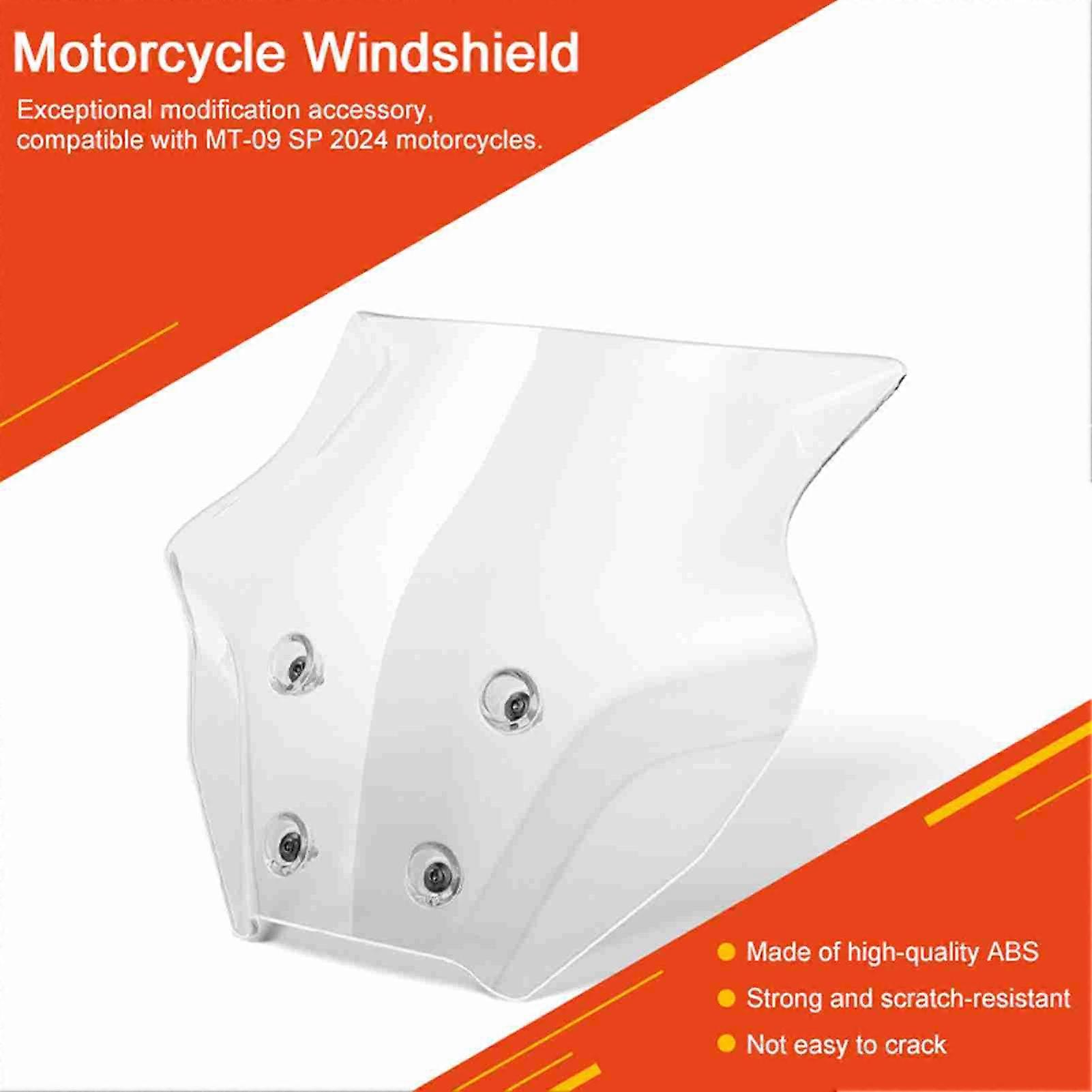 Motorcycle Windshield Front Windscreen Protector Air Wind Deflector Modification Accessory Replacement for MT-09 SP 2024