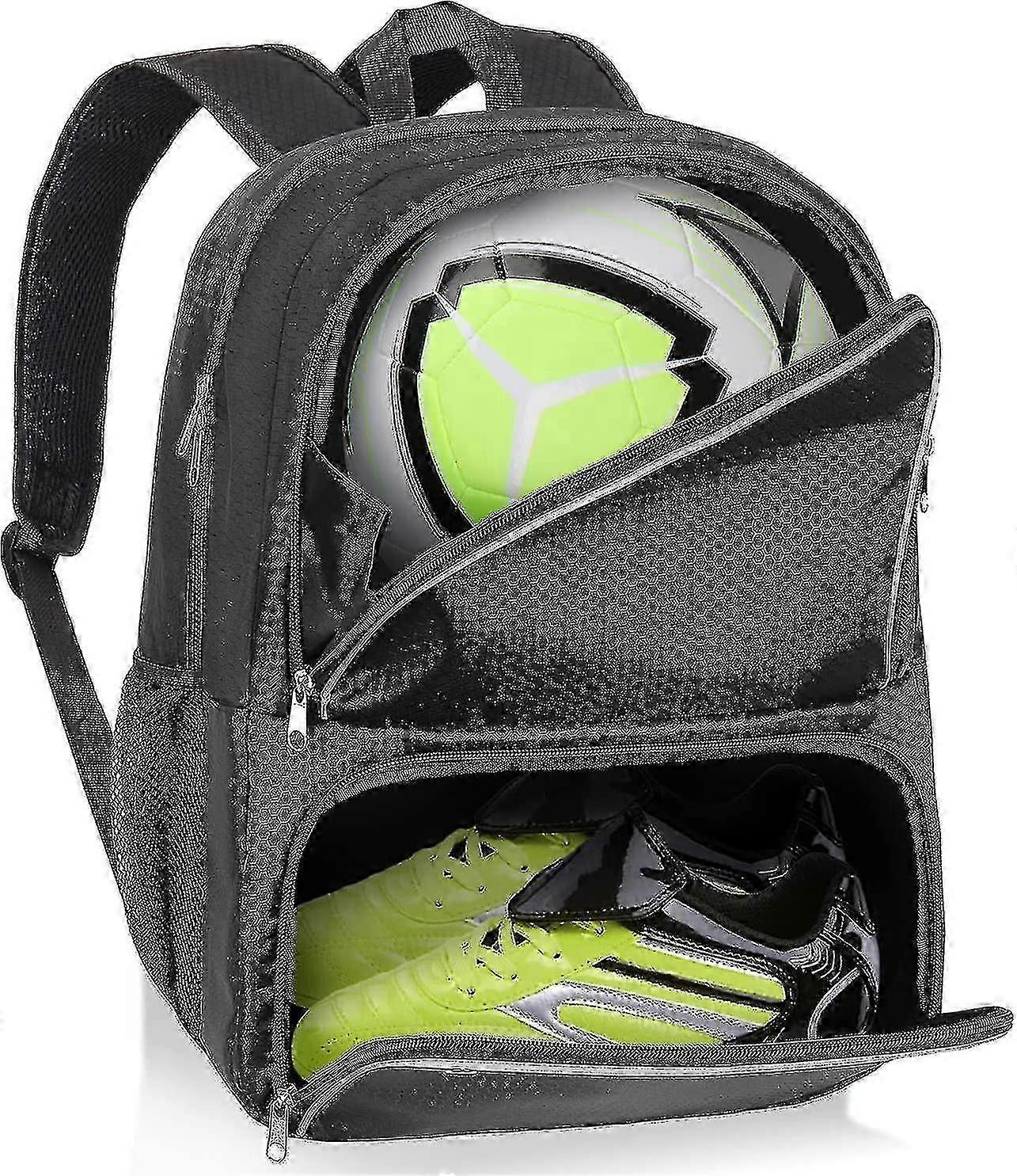 ユースサッカーバッグ-サッカーバックパック&サッカーバックパックバスケットボール、バレーボール、サッカー |独立したクリートとボールコンパートメントが含まれています