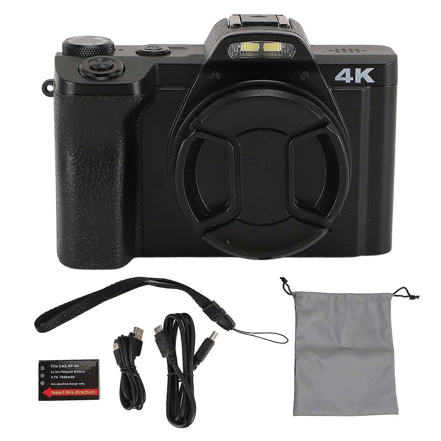 4K Digital Camera for Photography 48MP Video Camera with 3.5 Inches IPS Display 16X Digital Zoom Web