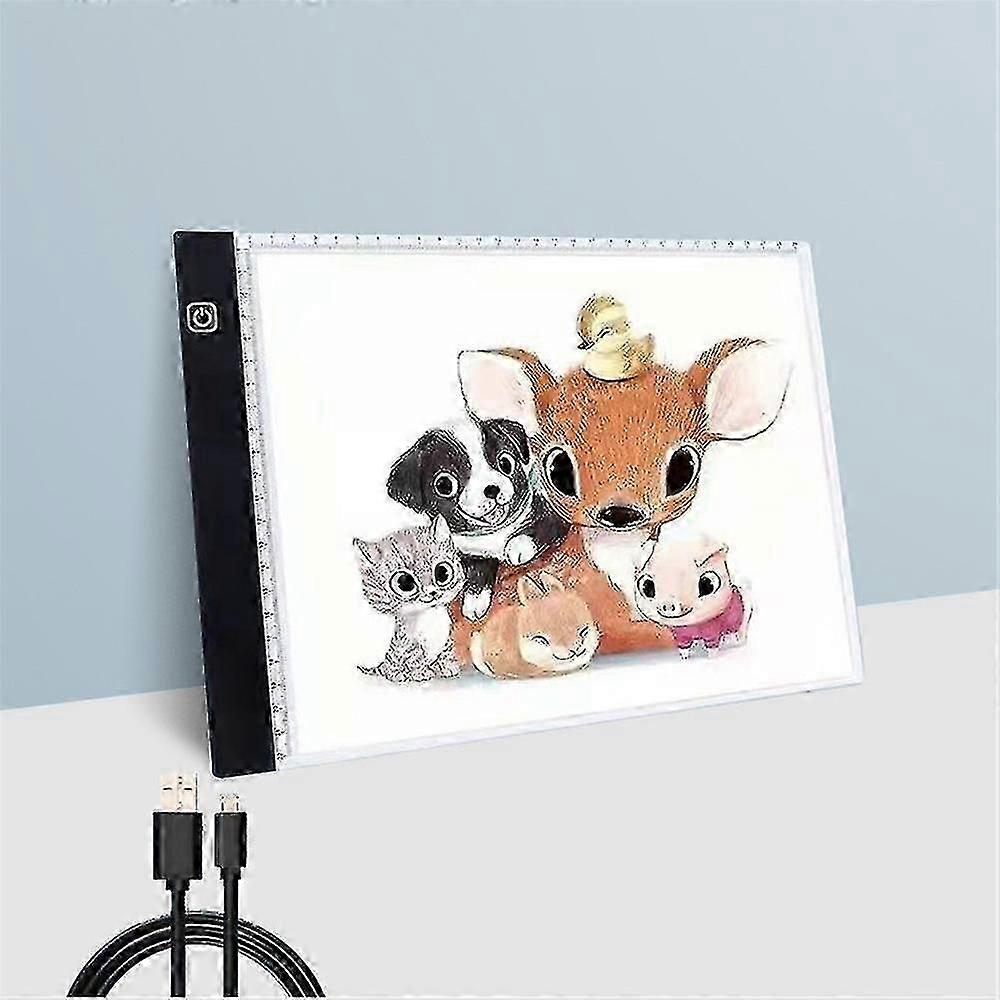 A4 / A5 Led Copy Board Light Tracking, Alimentation USB réglable Artcraft Led Tracking Light Pad pour le streaming, l’esquisse, l’animation, la fabrication de pochoirs