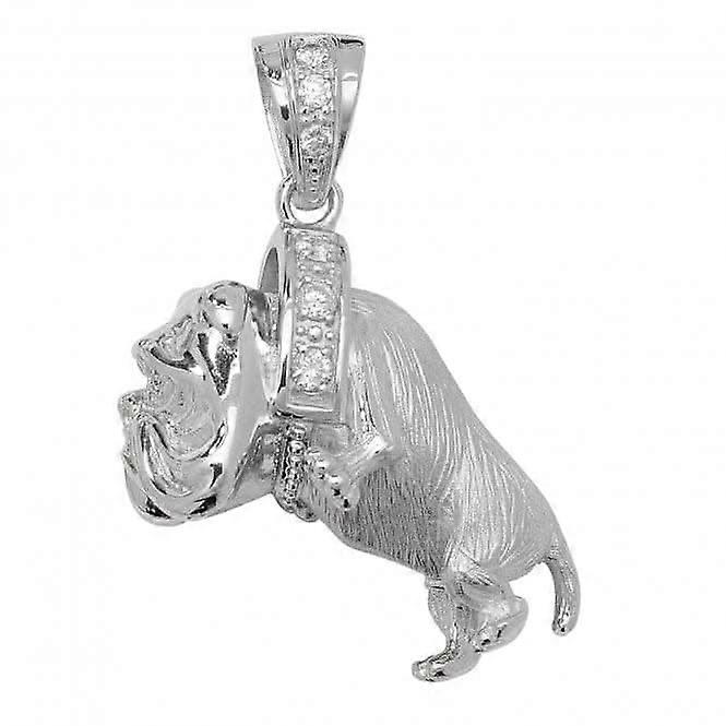 Acotis Silver Bulldog with Zirconia Pendant G6764CZ